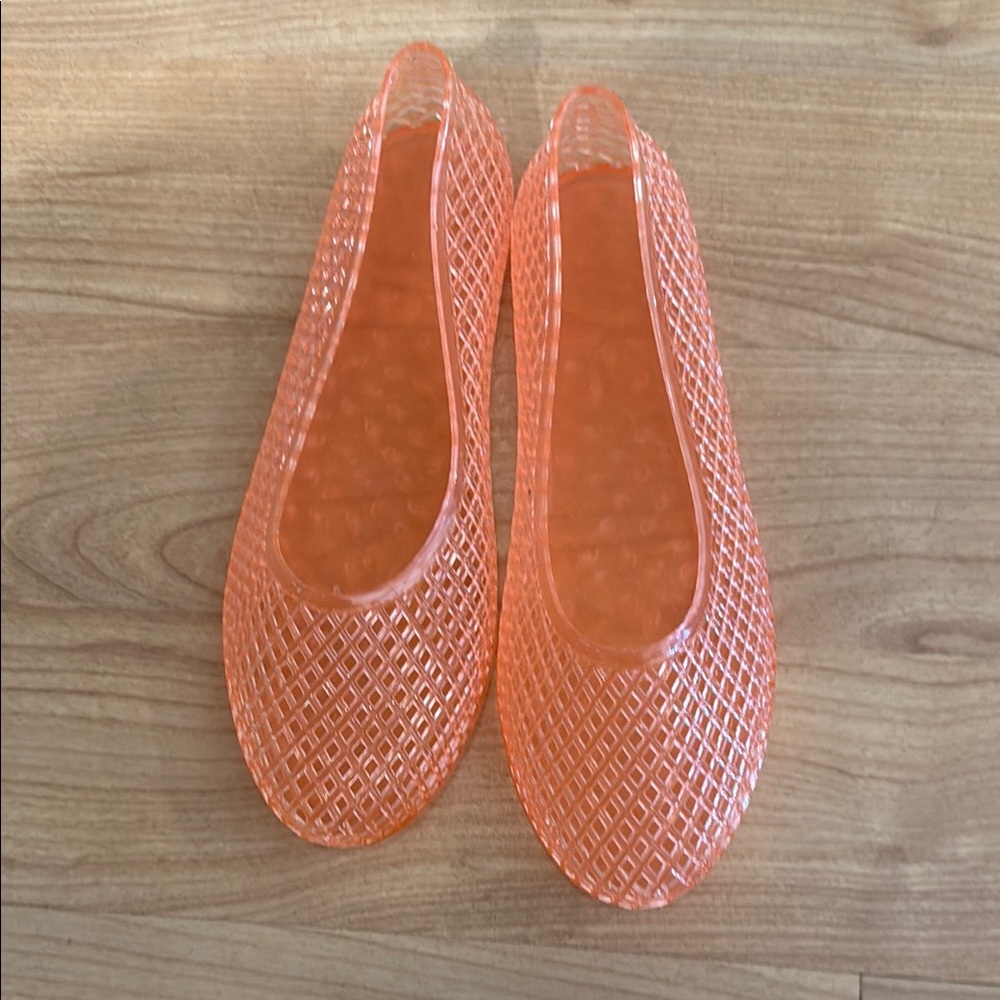 Women's Salmon Pink Jelly Flats